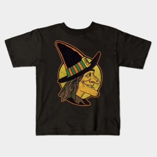 Vintage Retro 70s Witch Kids T-Shirt